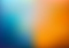 Blue and Orange Defocused Blurred Motion Gradient Abstract Background Vector Illustration